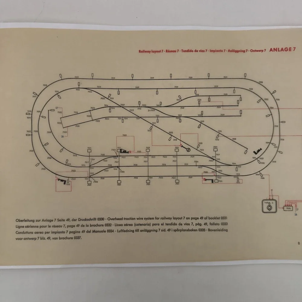 Vintage Marklin HO Gauge Track Layout Plans Book 0329 Model Train Catalog 1960s